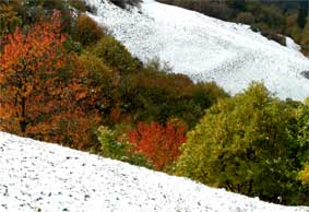 neve sulla montagna di Brescia